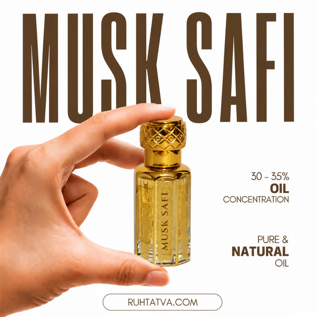 Musk Safi Long Lasting Pure & Natural Dubai Fragrance 12ml Crystal pack