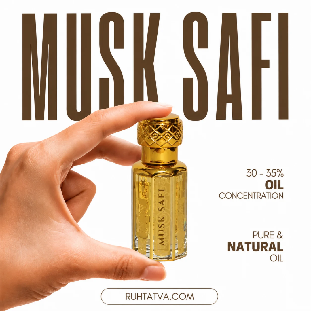 Musk Safi Long Lasting Pure & Natural Dubai Fragrance 12ml Crystal pack