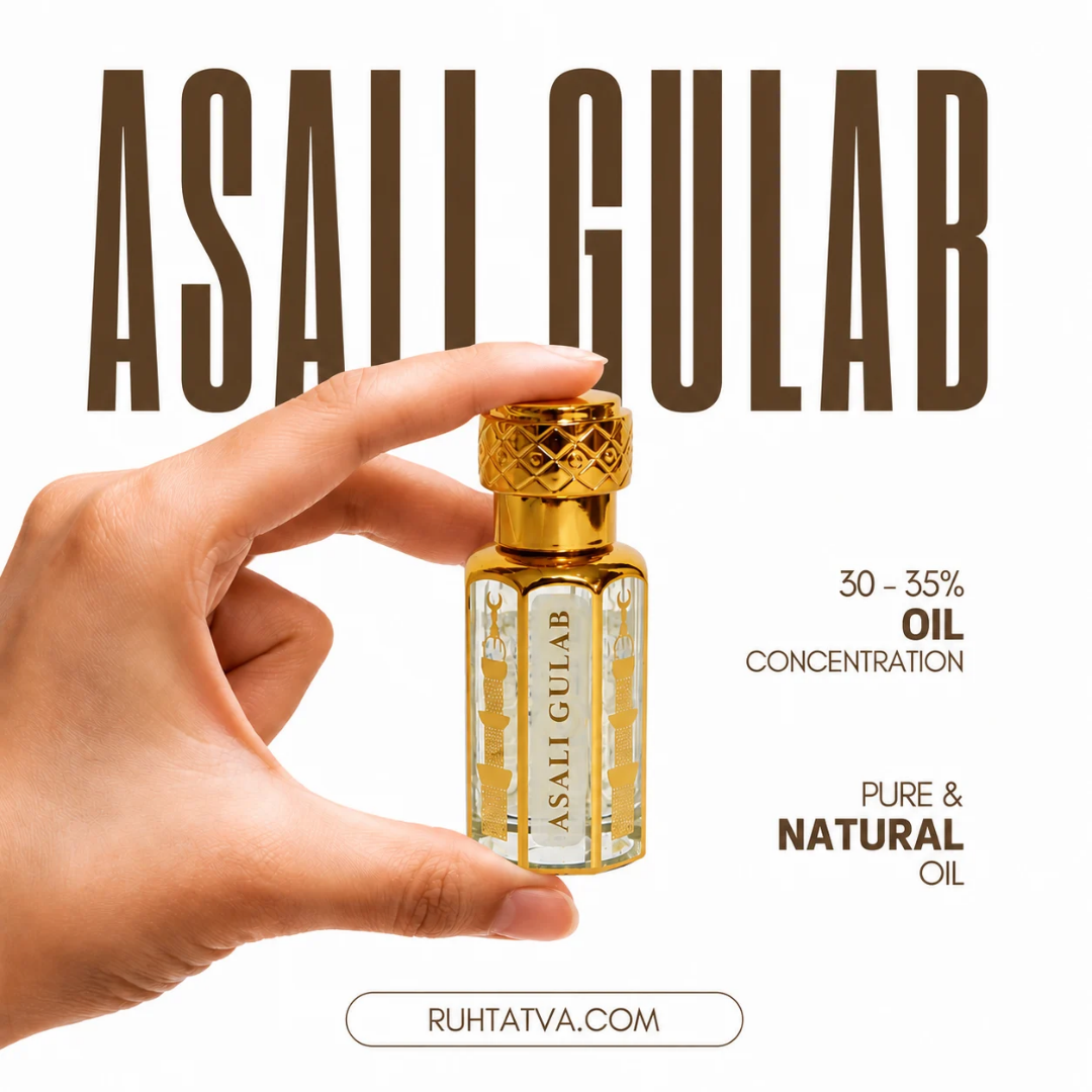 Asli Gulab Rose - Non Alcohol, Long Lasting Fragrance.