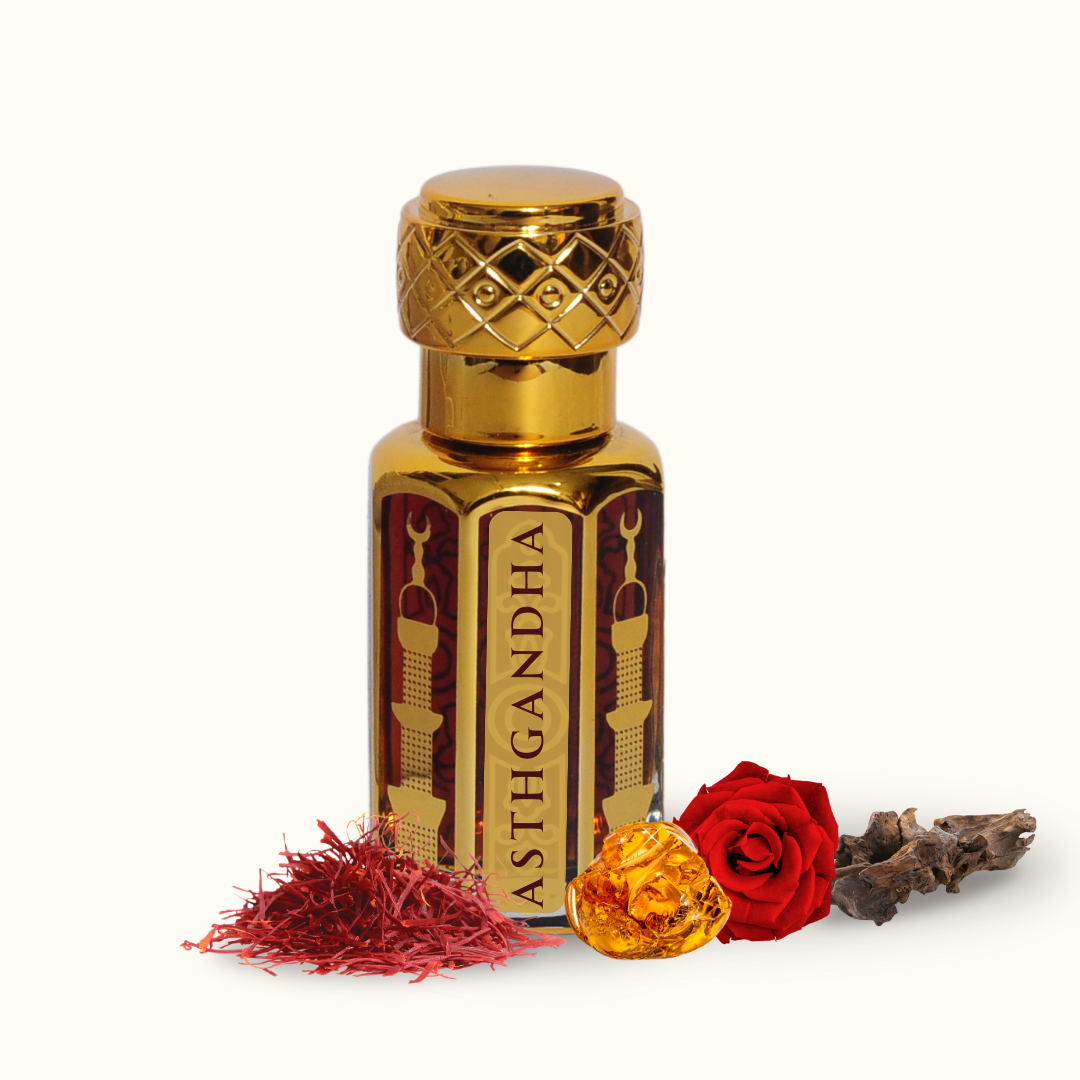 Astgandha - Special Attar Combination Kasturi, Amber, Kesar, Chandan, Gulab, Oudh